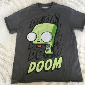Gray Doom Graphic T-Shirt M